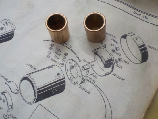 PANHEAD SPORTSTER SERVICAR "NEW" 1958 TO 60 GENERATOR END BUSHING (You get one) #30148-58